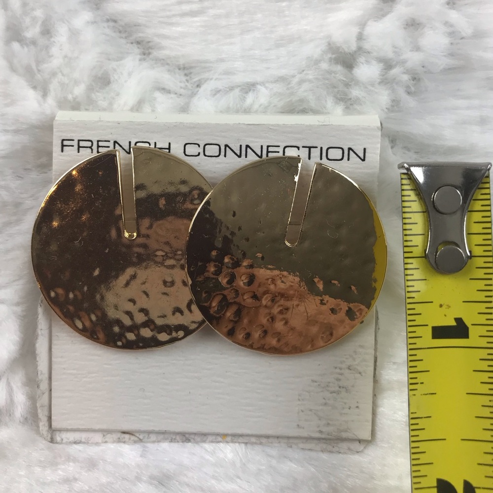 French Connection Gold Earrings•NWT - Picture 2 of 4